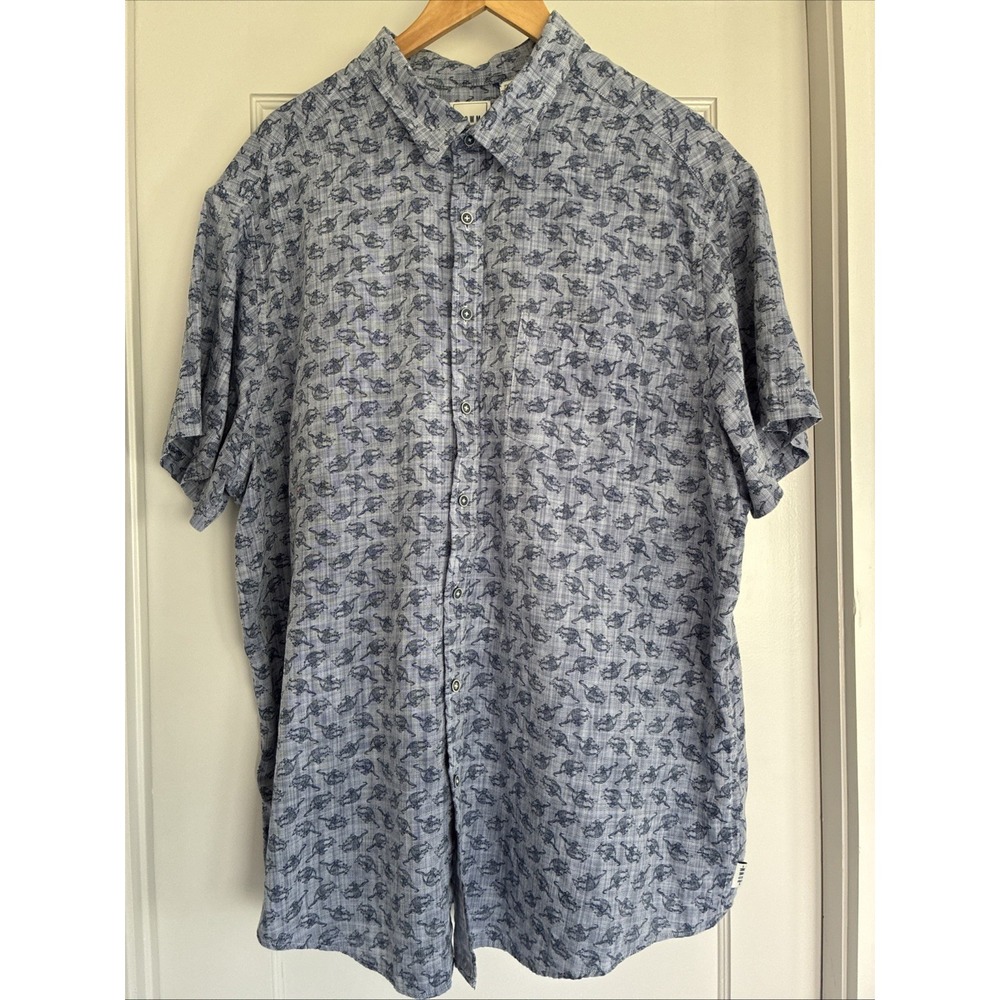 Rowm Button Down Armadillo Short Sleeve 2XB 100% Cotton